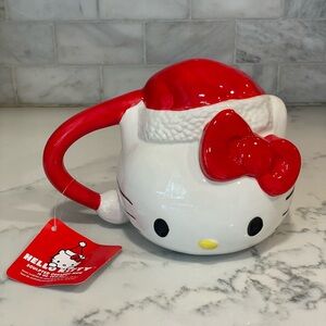 Hello Kitty Santa Hat 16 oz. Ceramic Sculpted Character Mug- New with Tags